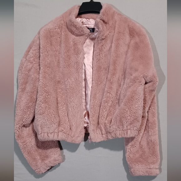 Rue21 Blush Faux Fur Coat w/side Pockets Womens - Picture 2 of 5